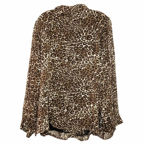 Avenue LS buttonup lined top w/front ruffle 22/24 - Picture 6 of 6